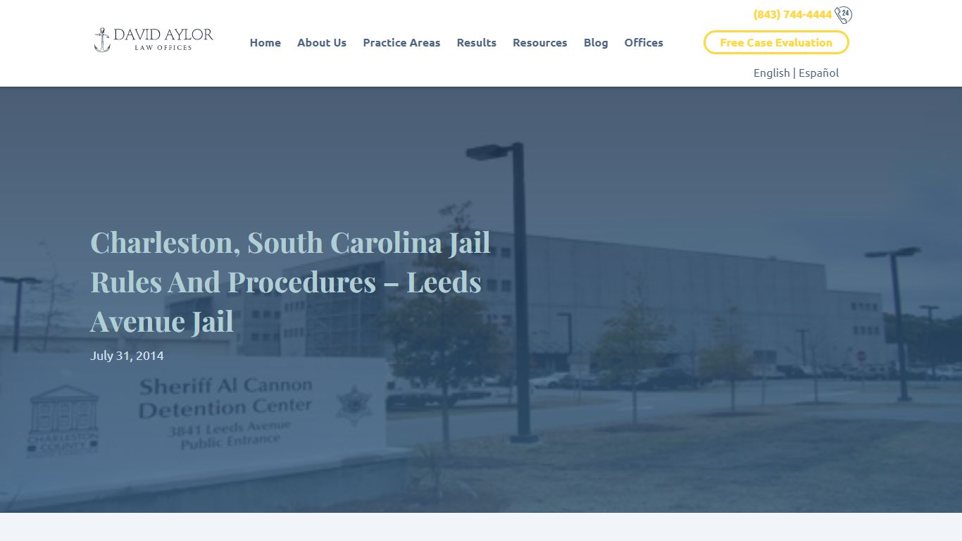 Charleston, South Carolina Jail Rules and Procedures ...